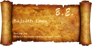 Bajzáth Emma névjegykártya