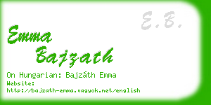 emma bajzath business card