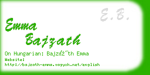 emma bajzath business card